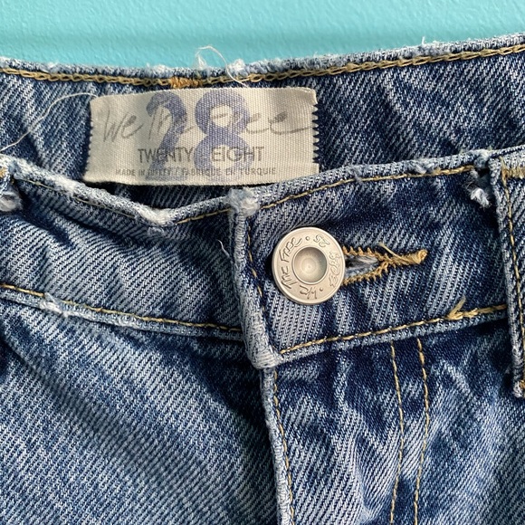 High Waisted Distressed Free People Denim - Picture 5 of 7